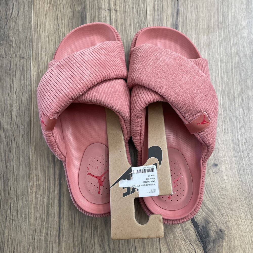 New Nike Women Sz 10 Jordan Sophia Slide Corduroy Canyon DO8863-600 - Picture 6 of 8